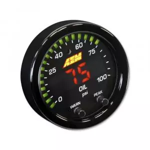 AEM X-Series Benzin- Öldruck 0-7 Bar 100 PSI Rundinstrument 52mm