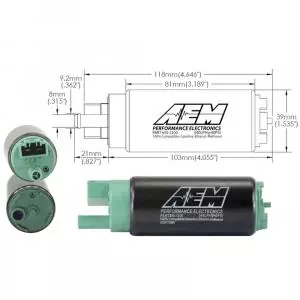 AEM High Flow E85 Innen Tank Kraftstoffpumpe 340LPH