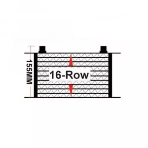 UNIVERSAL 16 ROWS OIL COOLER DASH 10 FRONT