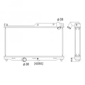 KOYO RX7 FD 93-97 13B-T 1.3 ALU WASSERKÜHLER 53mm N-FLO