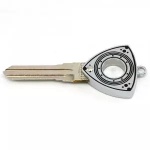 ROTARY13B1 ROTOR KEY BLANK CHROME TYPE B 1970-1982