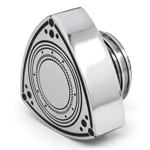 ROTARY13B1 ALUMINIUM ROTOR OIL CAP CHROME BLACK 55mm