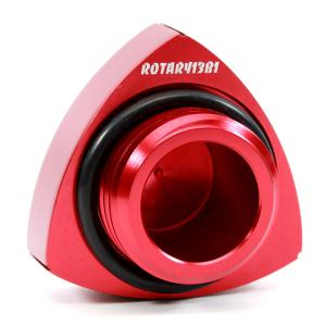 ROTARY13B1 ALUMINIUM ROTOR OIL CAP RED ANODIZED 55mm
