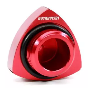 ROTARY13B1 ALUMINIUM ROTOR OIL CAP RED ANODIZED 55mm