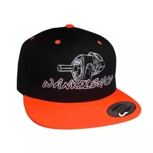 WANKELSHOP CAP SNAPBACK SCHWARZ ORANGE