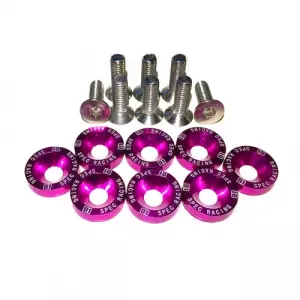 D1 SPEC FENDER WASHER M6 SET Magenta