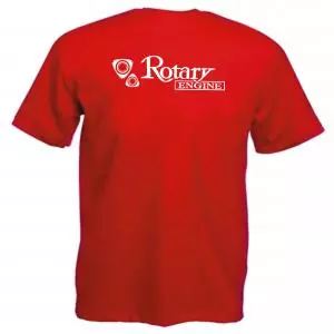 WANKELSHOP ROTARY ENGINE T-Shirt Rot hinten