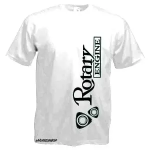 WANKELSHOP ROTARY ENGINE T-Shirt White Carbon