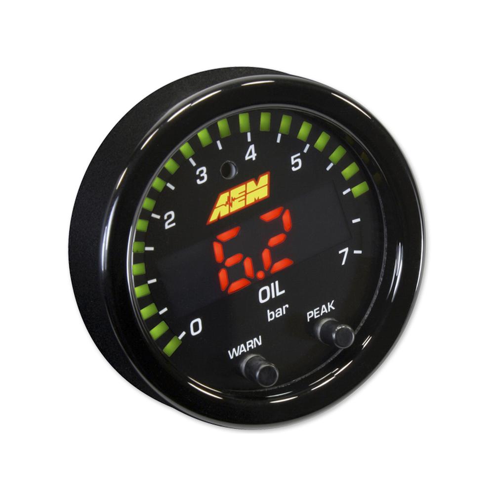 Öldruckanzeige schwarz 0-10 bar 12V 24V Öldruck Anzeige Manometer für,  22,99 €