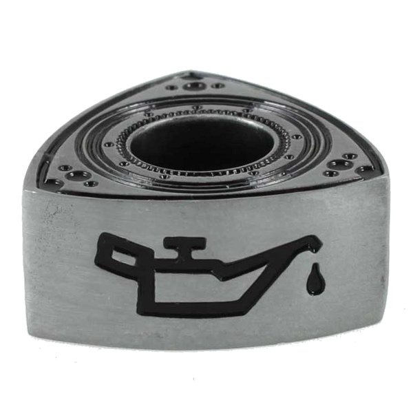 Rotary13B1 Aluminum Oil Filler Cap - Chrome With Black, 72mm For Wankel Rotary Engines (Fits Most Except S2 RX-8)