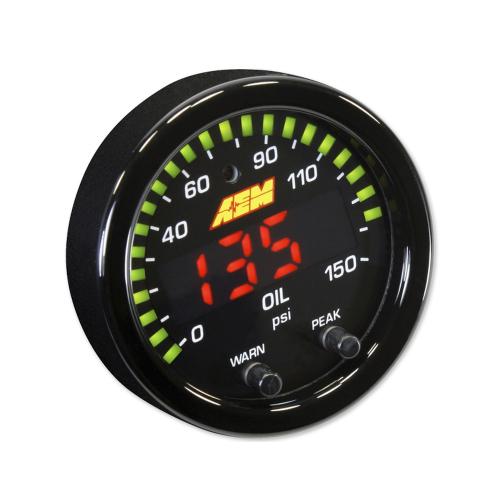 AEM X-Series Oil Pressure Gauge 52mm 0~150psi / 0~10bar AEM X-Series Oil Pressure Gauge 52mm 0~150psi / 0~10bar