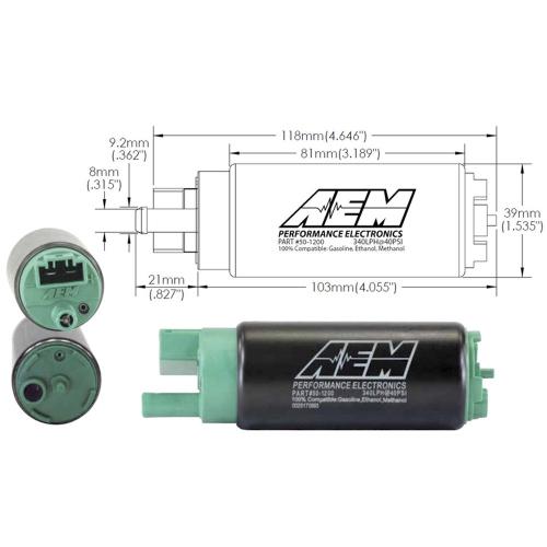 AEM High Flow E85 In-Tank Fuel Pump 340LPH AEM High Flow E85 In-Tank Fuel Pump 340LPH