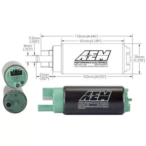 AEM High Flow E85 Innen Tank Kraftstoffpumpe 340LPH