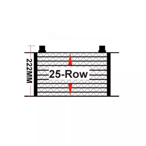 UNIVERSAL 25 ROWS OIL COOLER DASH 10 FRONT