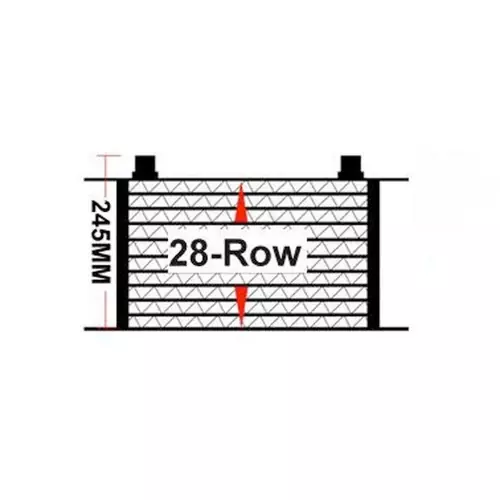 UNIVERSAL 28 ROWS OIL COOLER DASH 10 FRONT