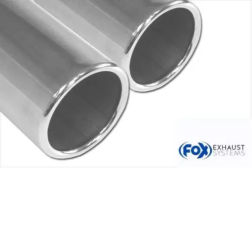 FOX EDELSTAHL MX5 ND Endschalldämpfer Quer Ausgang Rechts 2x70 TYP16