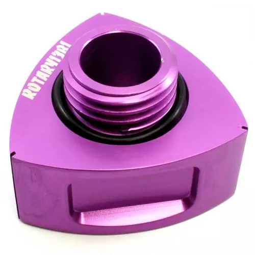 ROTARY13B1 ALUMINIUM ROTOR OIL CAP ANODIZED PURPLE 72mm