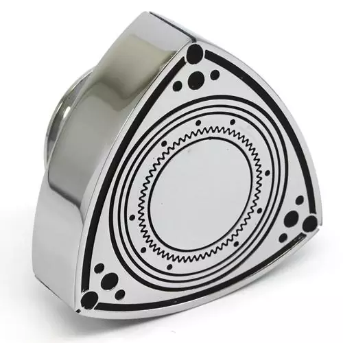 ROTARY13B1 ALUMINIUM ROTOR OIL CAP CHROME BLACK 55mm