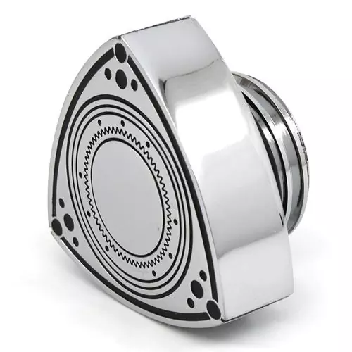 ROTARY13B1 ALUMINIUM ROTOR OIL CAP CHROME BLACK 55mm