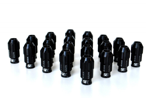 SIX-Performance Racing Lug Nuts Set Black Anti Theft SIX-Performance Racing Lug Nuts Set Black Anti Theft