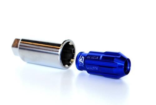 SIX-Performance Racing Lug Nuts Set Blue Anti Theft SIX-Performance Racing Lug Nuts Set Blue Anti Theft