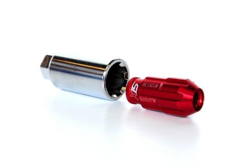 SIX-Performance Racing Lug Nuts Set Red Anti Theft SIX-Performance Racing Lug Nuts Set Red Anti Theft