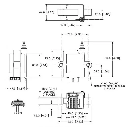 AEM 30-2853 High Output Induktiv Smart Coil Zündspule diagramm