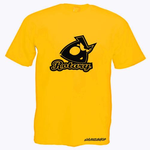 WANKELSHOP ANGRY ROTARY T-Shirt Yellow Carbon