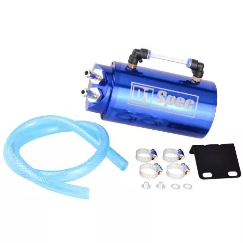 D1 SPEC Oil Catch Tank Round Blue Anodized