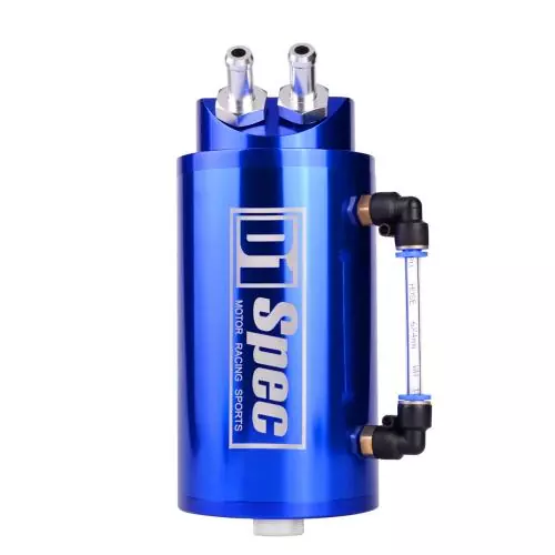 D1 SPEC Oil Catch Tank Round Blue Anodized