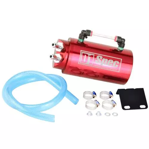 D1 SPEC Oil Catch Tank Round Red Anodized