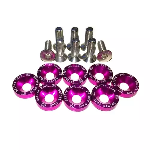 D1 SPEC FENDER WASHER M6 SET Magenta