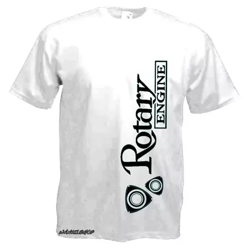 WANKELSHOP ROTARY ENGINE T-Shirt Weiß Carbon